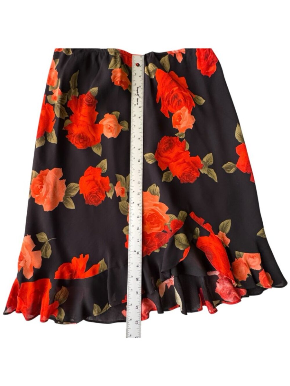 Black Red Floral Skirt Set Women's 10 Petite Lined Holidays NWT Vtg Donna Ricco - Picture 16 of 16